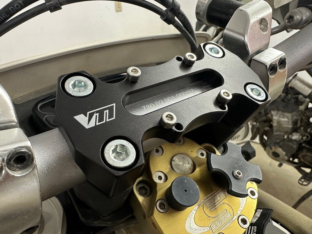 Handlebar Top Clamp with AMPs Pattern 38x90 — Vanasche Motorsports